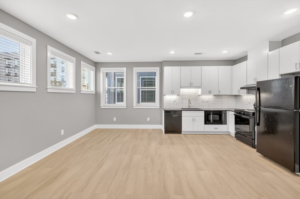 Phase 4 26th & Clarksville 07 Townhomes, complete, multifamily, construction, Nashville, housing, interior, kitchen