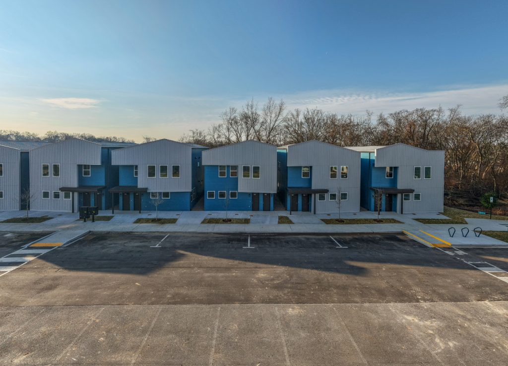 Phase 4 26th & Clarksville 09 Townhomes, complete, multifamily, construction, Nashville, housing, aerial, exterior