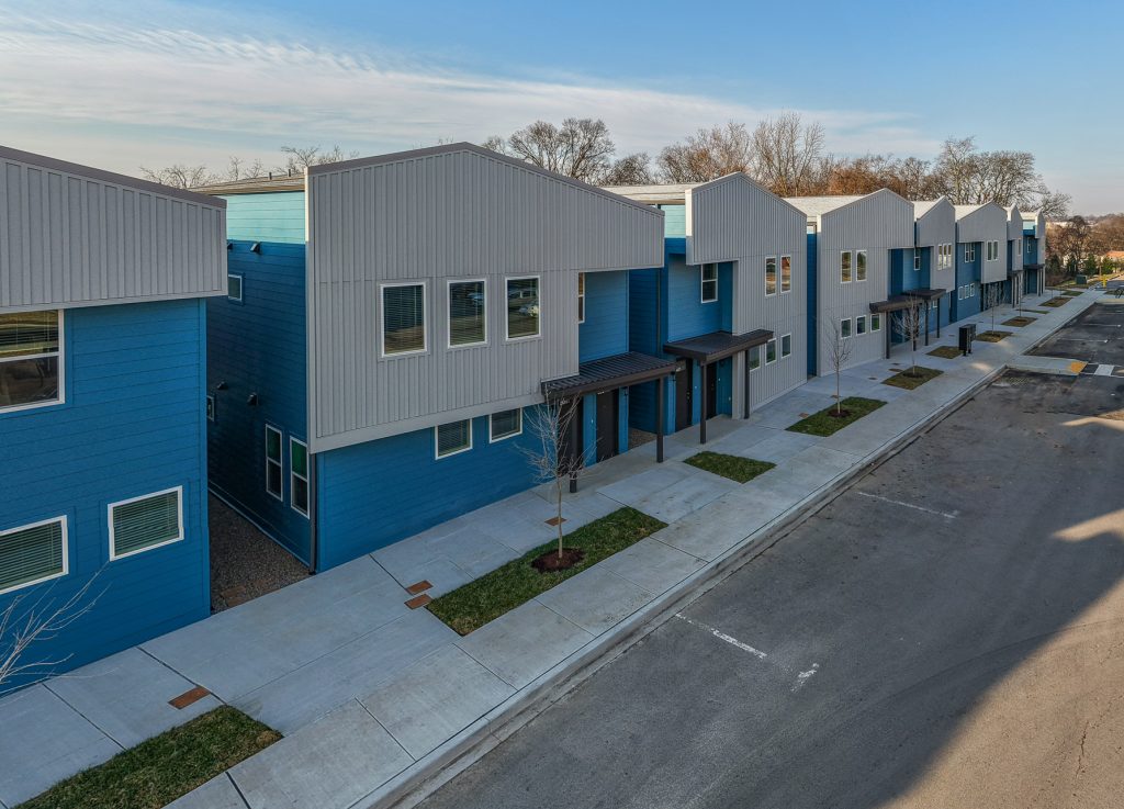 Phase 4 26th & Clarksville 02 Townhomes, complete, multifamily, construction, Nashville, housing, exterior