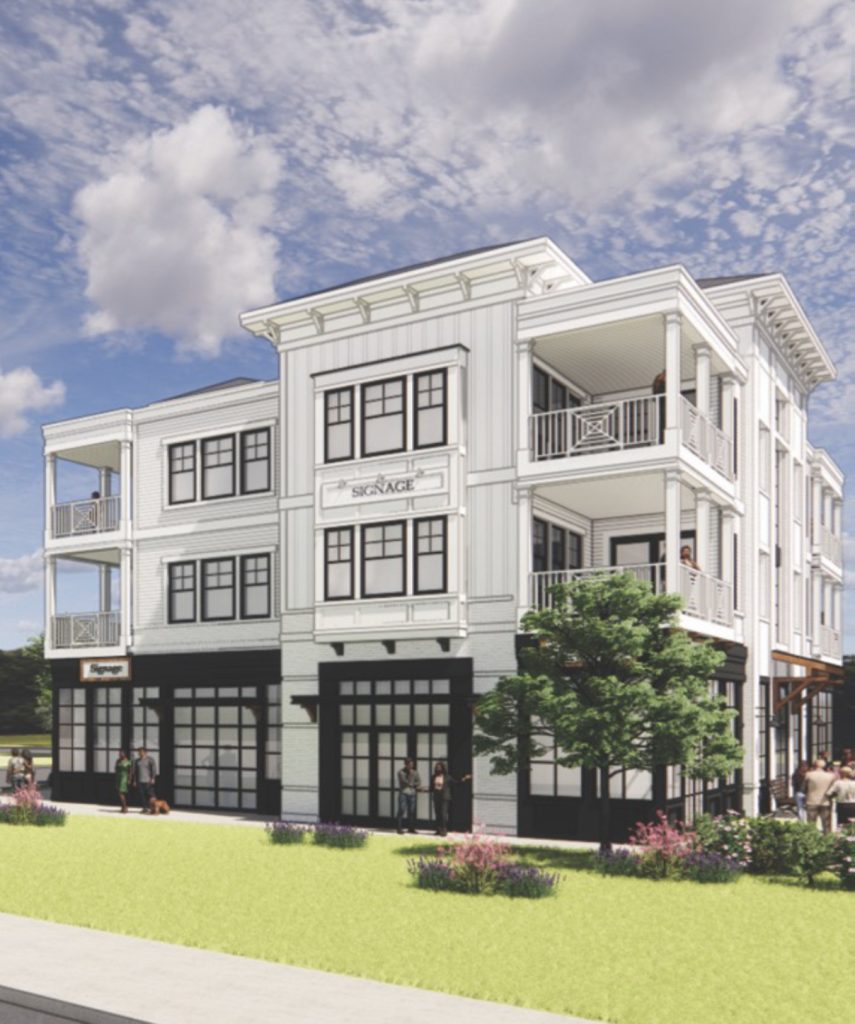 Donelson Hills Picture 03 SML Rendering, Multifamily, Townhome, Construction, Nashville, Donelson, Aerial, Foundation, Commercial, Avenue, Exterior, Flats, Apartments, Neighborhood